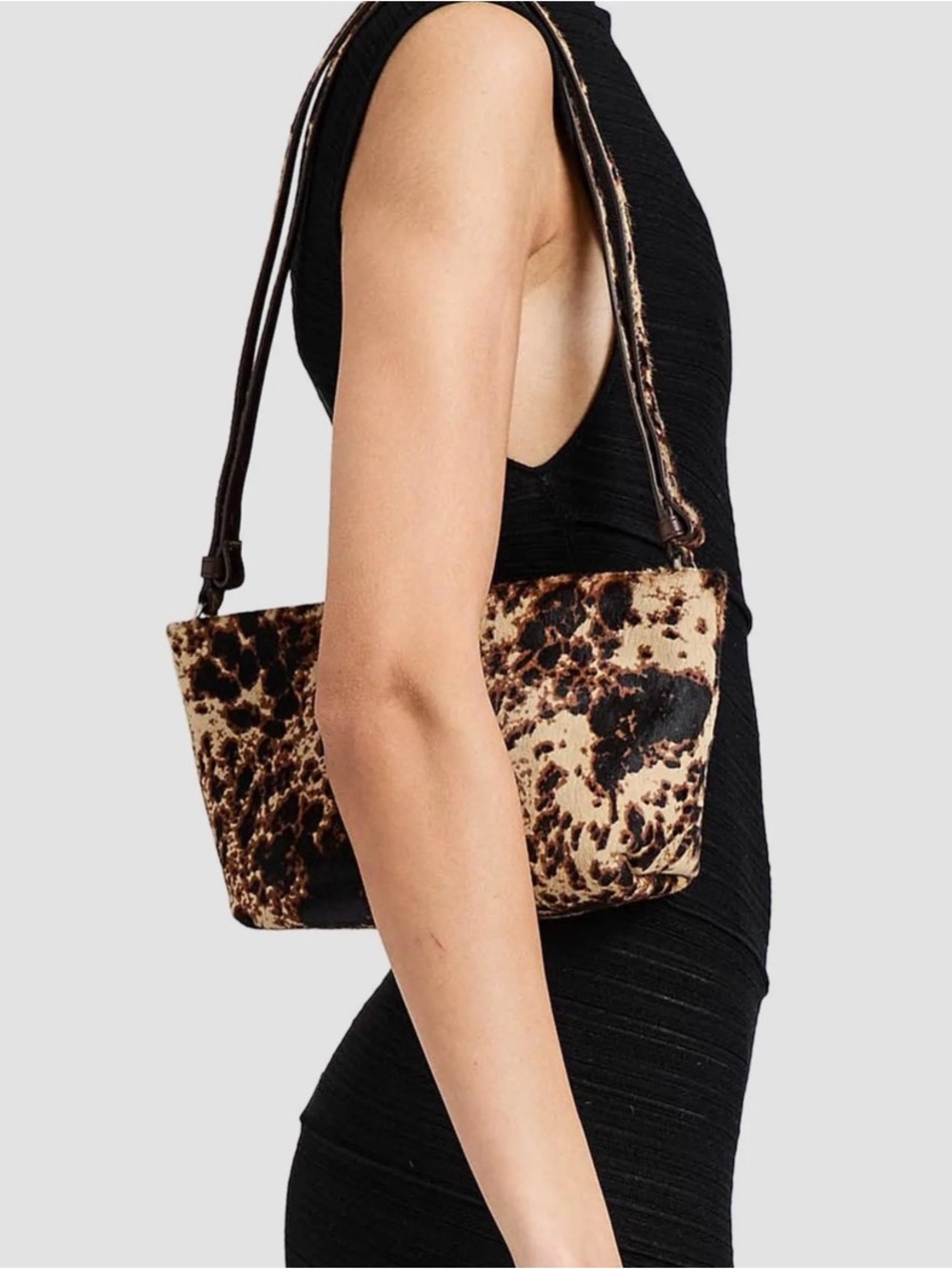 Proenza Schouler Bond Printed Calf-Hair Shoulder Bag
